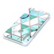 Husa pentru Samsung Galaxy A20S TPU Marble Pattern white-cyan