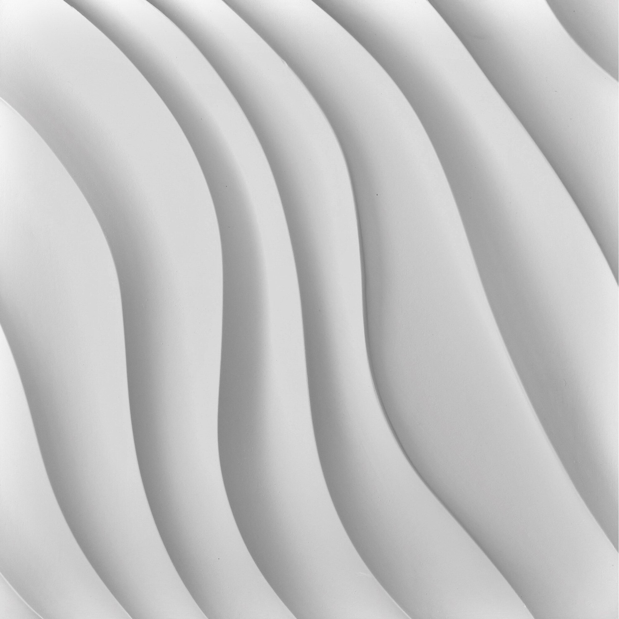 Panou decorativ 3D-ipsos, Dune, Ideolis, 50 x 50 cm, alb