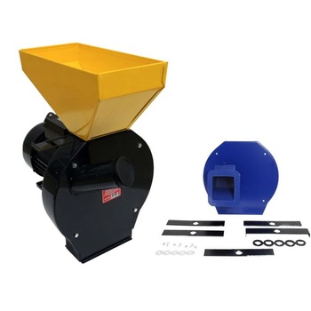 Moara electrica pentru cereale si stiuleti Kolos cuva mica 2.8 kW cu adaptor pentru furaje si resturi vegetale Moara electrica pentru cereale si stiuleti Kolos cuva mica 2.8 kW cu adaptor pentru furaje si resturi vegetale