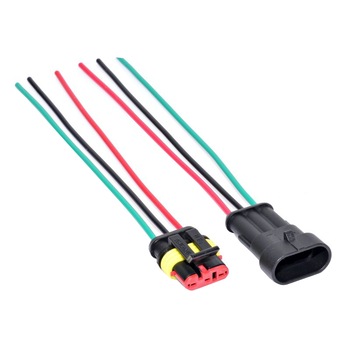 Conector electric mama-tata cu trei fire elSales ELS-CE3 , rezistent la apa , multicolor Conector electric mama-tata cu trei fire elSales ELS-CE3 , rezistent la apa , multicolor
