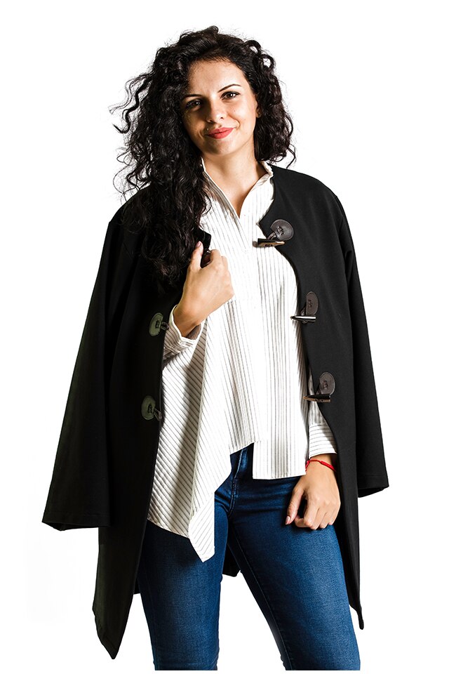 Cardigan Ada Rose cute spate , negru , marimea M