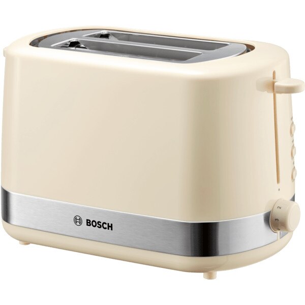Prajitor paine compact Bosch TAT7407, crem, 800 W, 2 felii paine