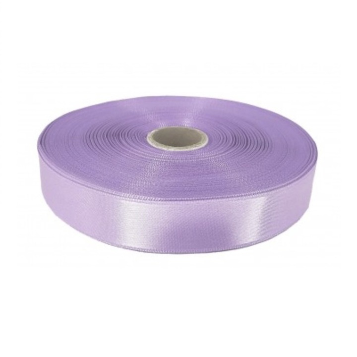 Двойна сатенена панделка, ширина 24 мм, дължина 1 м, лилава