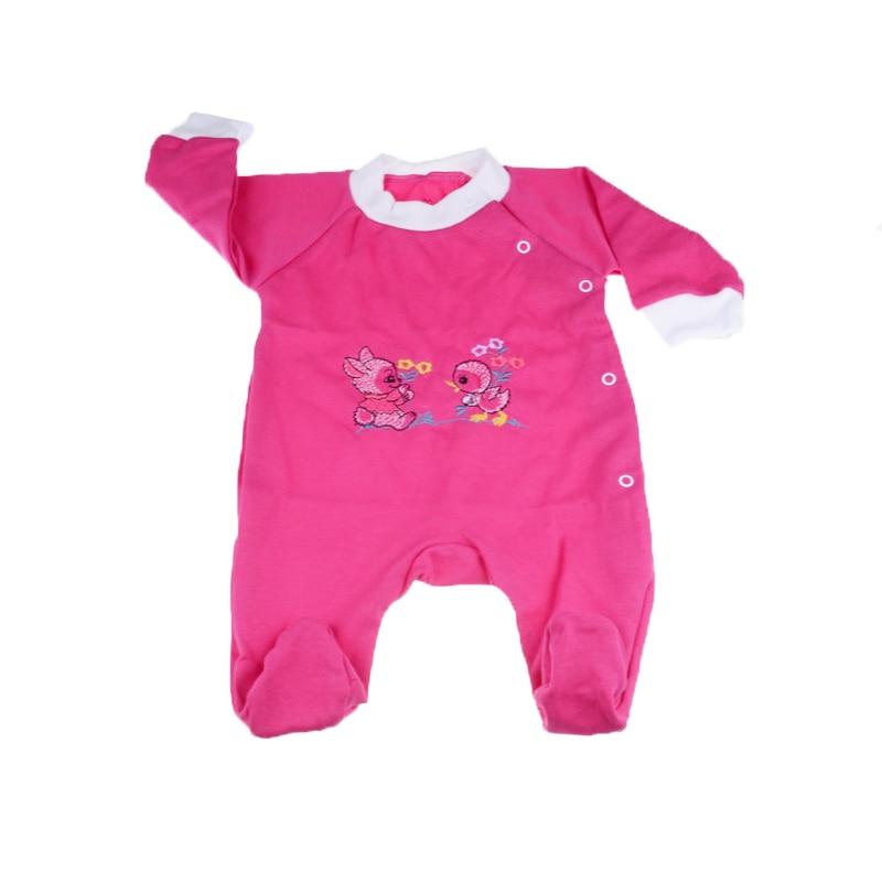 Salopeta cu maneca lunga pentru fete Pifou Model 16 SPCP-4, Fucsia, 56 cm