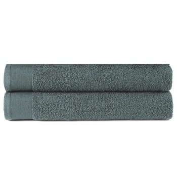Set 2 prosoape de baie vidaXL, Bumbac, 70 x 140 cm, Verde Set 2 prosoape de baie vidaXL, Bumbac, 70 x 140 cm, Verde