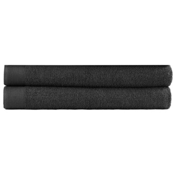 Set 2 prosoape sauna vidaXL, Bumbac, 80 x 200 cm, Negru Set 2 prosoape sauna vidaXL, Bumbac, 80 x 200 cm, Negru