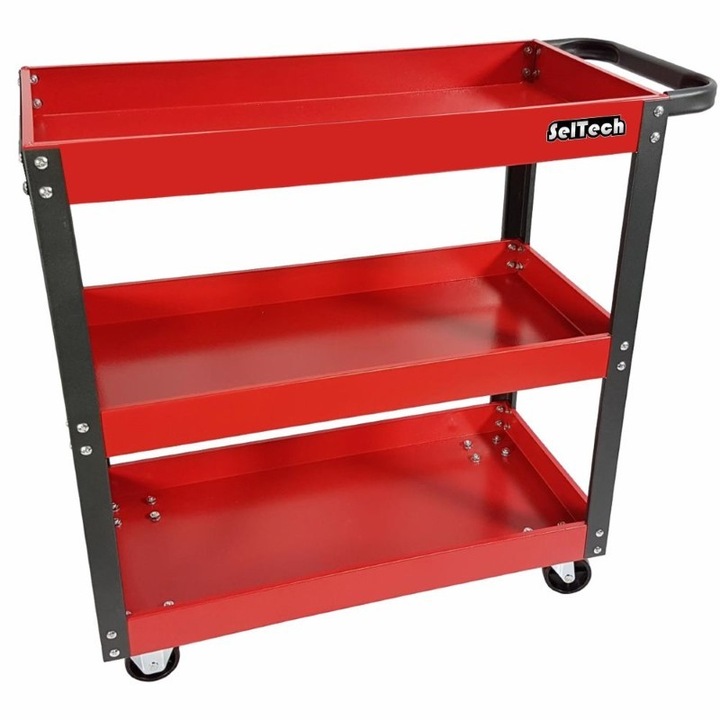 Carucior cu 3 rafturi pentru piese, Seltech