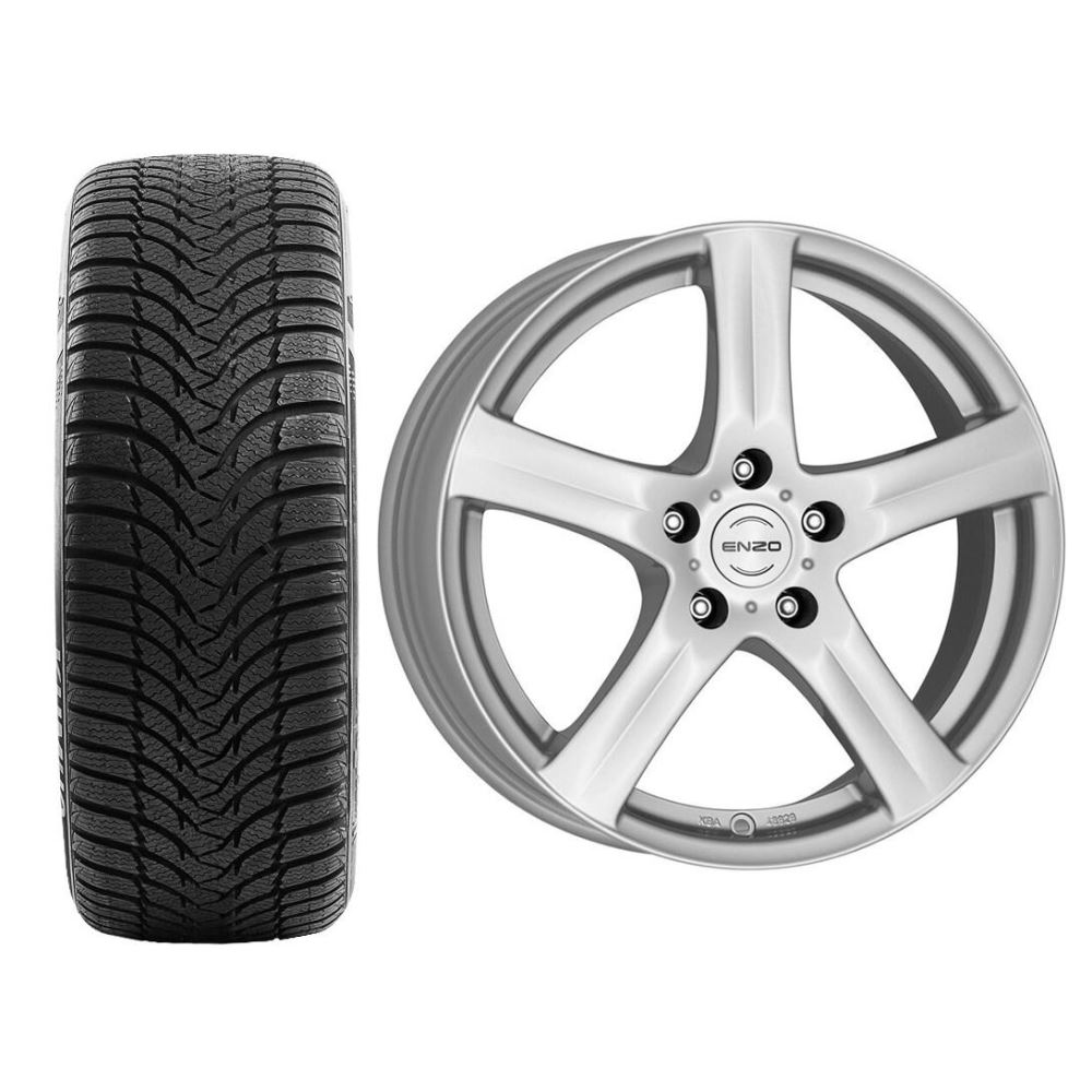 Roata completa Leon, Octavia, Golf, Jetta, Caddy janta aliaj Enzo G 6x15 + anvelopa iarna Kumho WP51 195/65R15 91T
