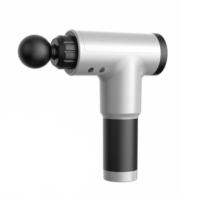 Устройство за масаж Palmonix, Професионално, Безжично, Тип пистолет, 4 Глави, 6 Скорости, Мощност 24W