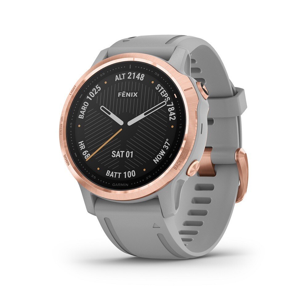 Ceas Garmin Fenix 6S Sapphire Rose Gold, Powder Gray Band