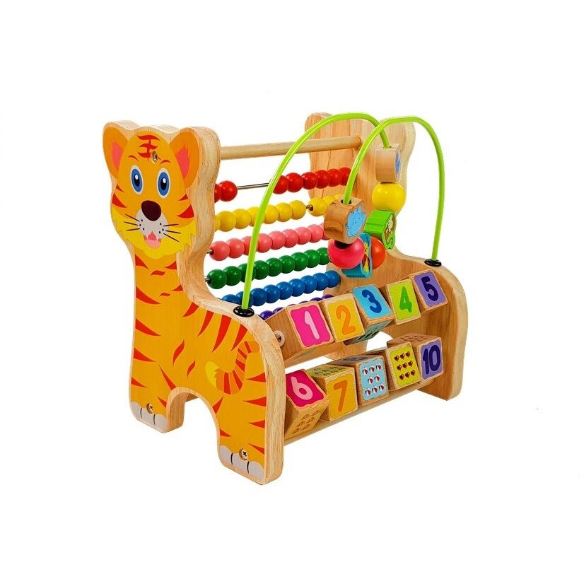 Abac educational Malipen in forma de tigru din lemn