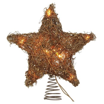 Stea maro decorativa iluminata de Craciun, Lioness, 18 cm Stea maro decorativa iluminata de Craciun, Lioness, 18 cm