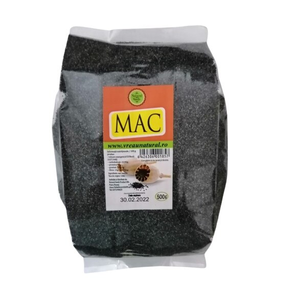 Mac seminte, Natural Seeds Product, 500g