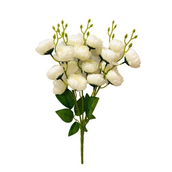 Flori artificiale, pentru vaza, alb, 40 cm Flori artificiale, pentru vaza, alb, 40 cm