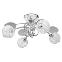 lustra cu abajururi in plasa metalica vidaxl 4 becuri g9 sticla 460 x 200 mm transparent imagen 9_0_
0
