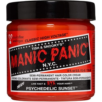 Vopsea directa semipermanenta portocalie fara amoniac Manic Panic 118 ml - PSYCHEDELIC SUNSET Vopsea directa semipermanenta portocalie fara amoniac Manic Panic 118 ml - PSYCHEDELIC SUNSET