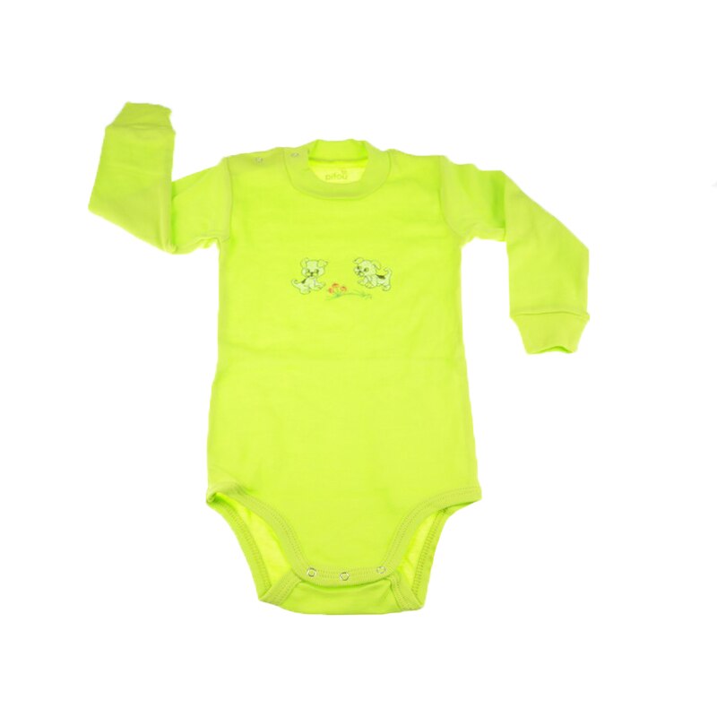 Body cu maneca lunga, copii, Pifou, Verde