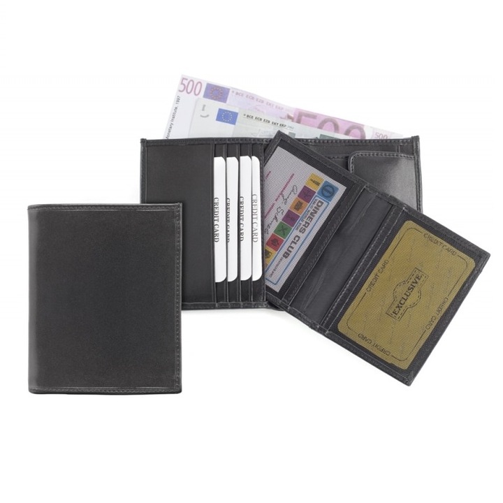 Мъжки портфейл Daks 4695 , 9х11,5 см, черен