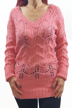 Pulover dama Tally Weijl, tricotat, Roz