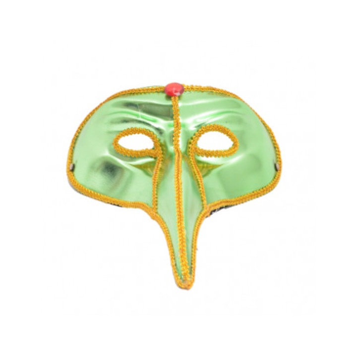 Masca carnaval venetian model Casanova Verde/Galben