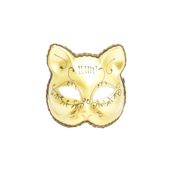 Masca carnaval venetian model pisicuta, auriu Masca carnaval venetian model pisicuta, auriu