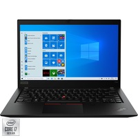 Laptop ultraportabil Lenovo Thinkpad T14s cu procesor Intel Core i7-10510U pana la 4.90 GHz, 14", Full HD, 16GB, 512GB SSD, Intel UHD Graphics, Windows 10 Pro, Black
