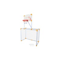 Set de joaca 2 in 1 poarta de fotbal cu cos de baschet atasat, 95 x 46 x 145 cm