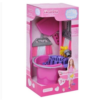 Set de joaca curatare Felis, Plastic, 2 maturi/mop/faras, Roz Set de joaca curatare Felis, Plastic, 2 maturi/mop/faras, Roz