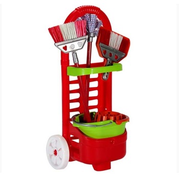 Set de joaca curatare Felis, Plastic, 2 maturi/mop/faras, Multicolor Set de joaca curatare Felis, Plastic, 2 maturi/mop/faras, Multicolor