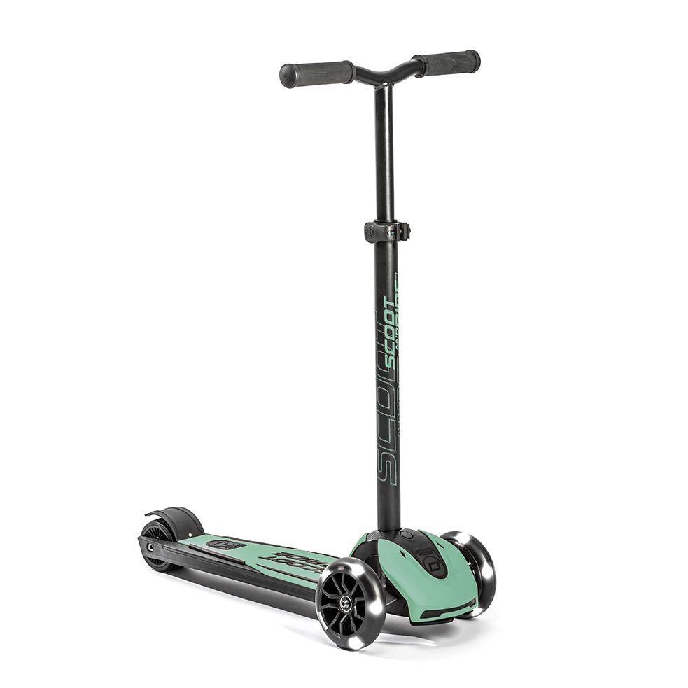 Trotineta pliabila pentru copii si adulti, roti luminoase Scoot & Ride, Highwaykick 5 Led Forest, 5 ani +