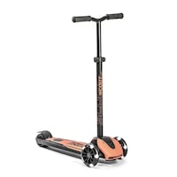 Trotineta pliabila pentru copii si adulti, roti luminoase Scoot & Ride, Highwaykick 5 Led Peach, 5 ani +