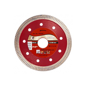 Disc diamantat TURBO super-subtire 125x22.2mm RD-DD22, Raider 162202 Disc diamantat TURBO super-subtire 125x22.2mm RD-DD22, Raider 162202