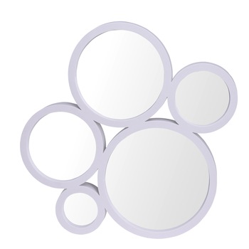 Oglinda din 5 piese lipite, rama plastic Alba, dimensiune 47x44x4 cm Oglinda din 5 piese lipite, rama plastic Alba, dimensiune 47x44x4 cm