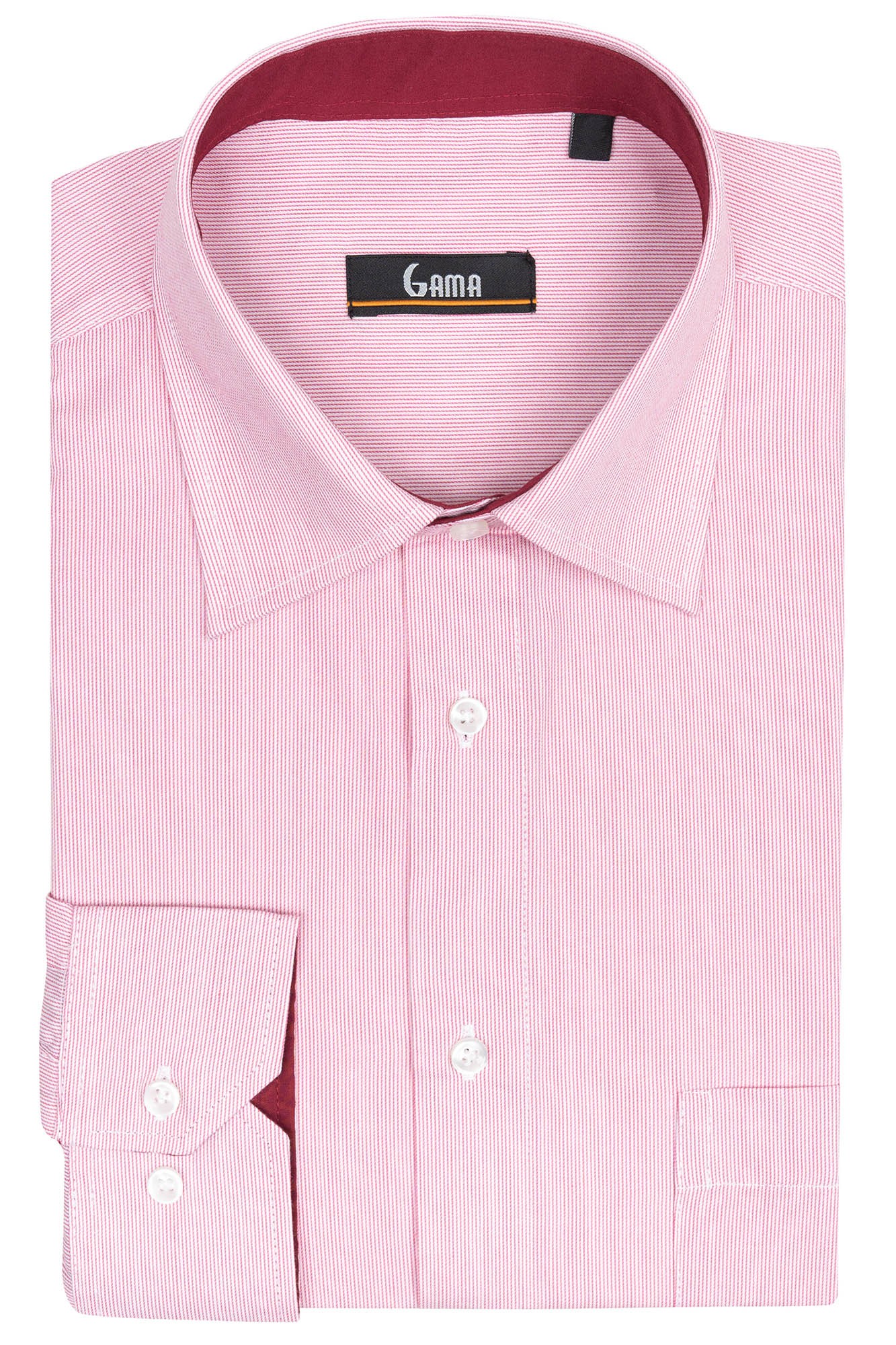 Camasa regular alba cu dungi rosii, GAMA, 41-42 EU