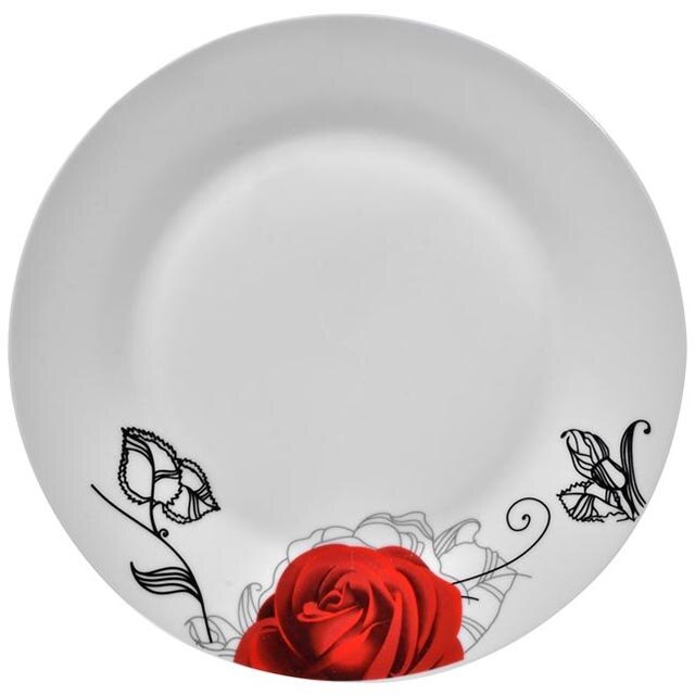 Set 6 Farfurii Felis, Alb Portelan 19 cm