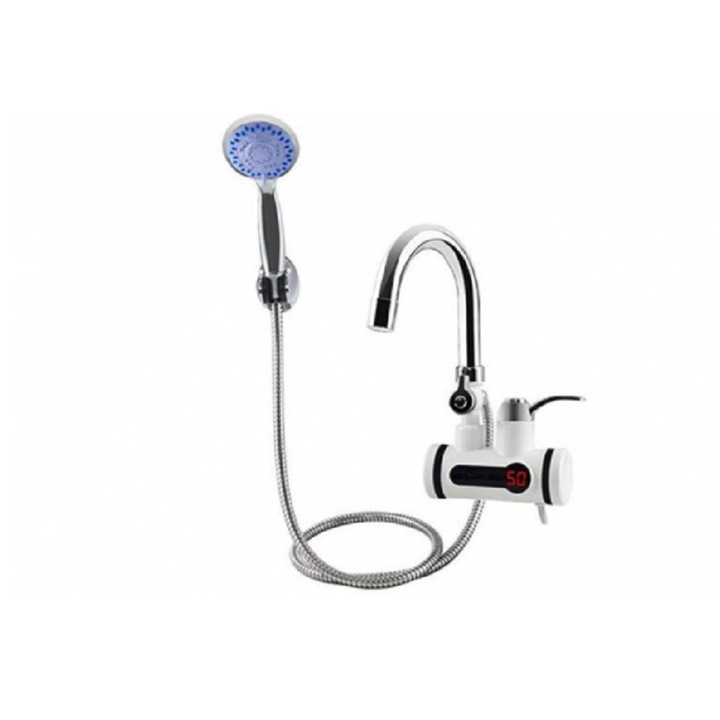 Robinet si dus electric cu incalzire instantanee cu afisaj LED