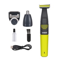 trimmer electric pentru nas si barba vgr v-043 2 capuri interschimbabile incarcare usb carcasa abs autonomie acumulator 60 min verdenegru imagen 29_0_
0