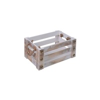 Ladita lemn pentru decorare si depozitare, alb/lemn, 25 x 16 x 13 cm