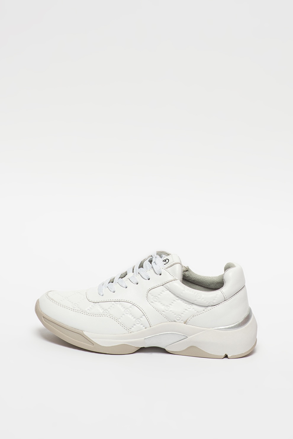 Tamaris, Pantofi sport din piele cu aspect matlasat