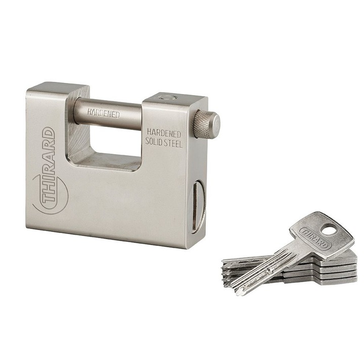 Lacat de santier, cu cheie, THOR, 84 mm