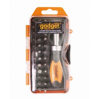 Set surubelnita cu clichet Gadget, 1/4 inch, maner T, 38 biti Set surubelnita cu clichet Gadget, 1/4 inch, maner T, 38 biti