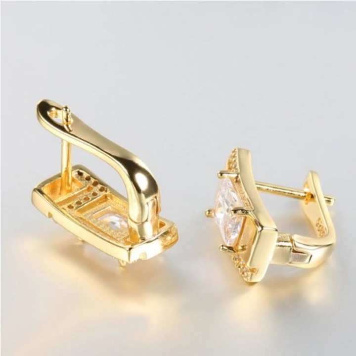 Kelan SW Serenity ezüst fülbevalók, 14K aranyozott