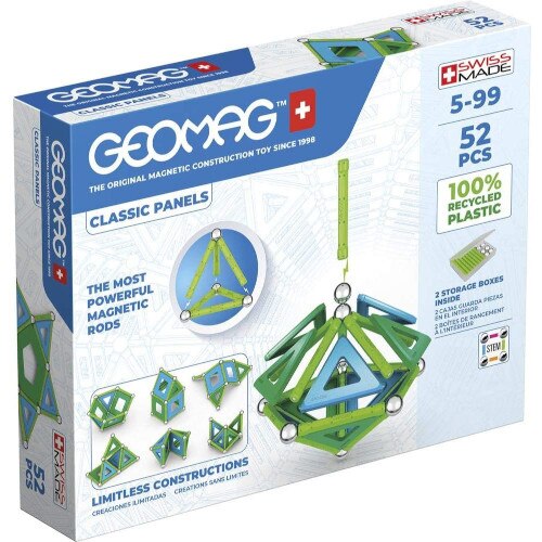Set Geomag Constructie Magnetic Green Line Classic 52 Piese
