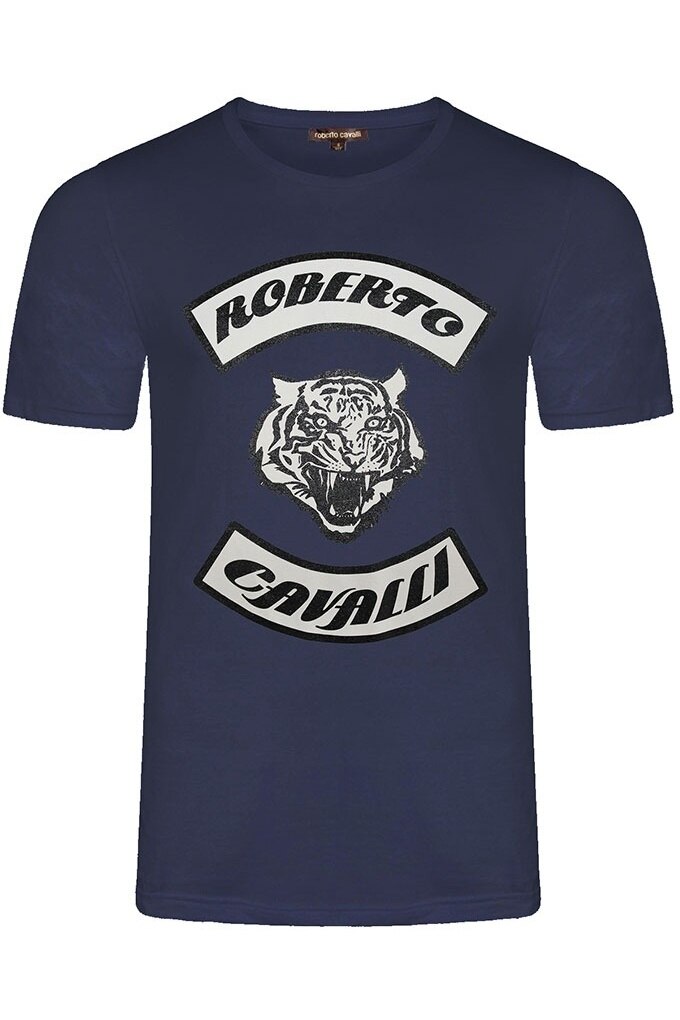Tricou Barbati Roberto Cavalli T-Shirt, Albastru, Albastru
