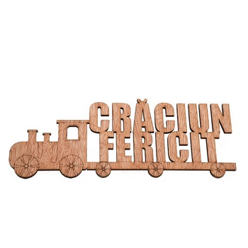 Decoratiune usa de Craciun, din lemn, cu mesaj Craciun Fericit Decoratiune usa de Craciun, din lemn, cu mesaj Craciun Fericit