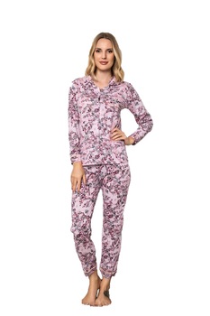 Pijama 100% bumbac, dama, roz, Roz Pijama 100% bumbac, dama, roz, Roz