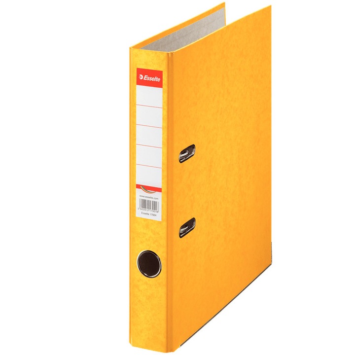 Biblioraft Esselte Rainbow, carton prespan, A4, 50 mm, galben