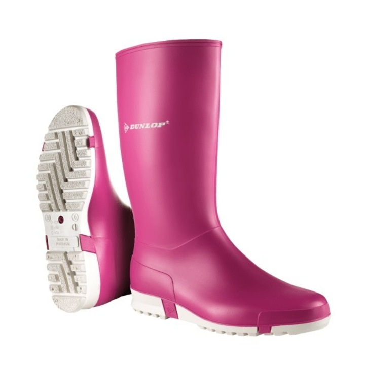 Cizme de protectie pentru femei, Dunlop Sport, culoarea roz, din PVC, K272111 Roz 34