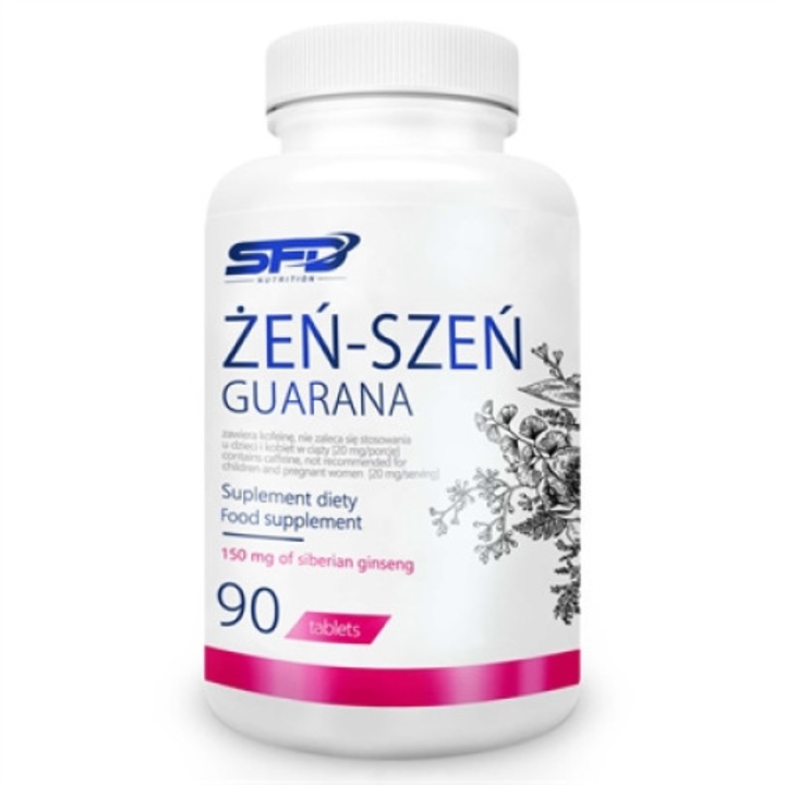 Хранителна добавка, Женшен + Гуарана, SFD Zen - Szen Guarana - 90 таблетки (90 дози)
