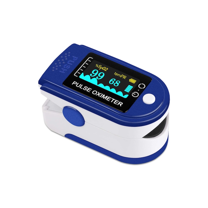 Pulzoximéter Pulzusmérő Véroxigénszint mérő készülék - Ujjra csiptethető